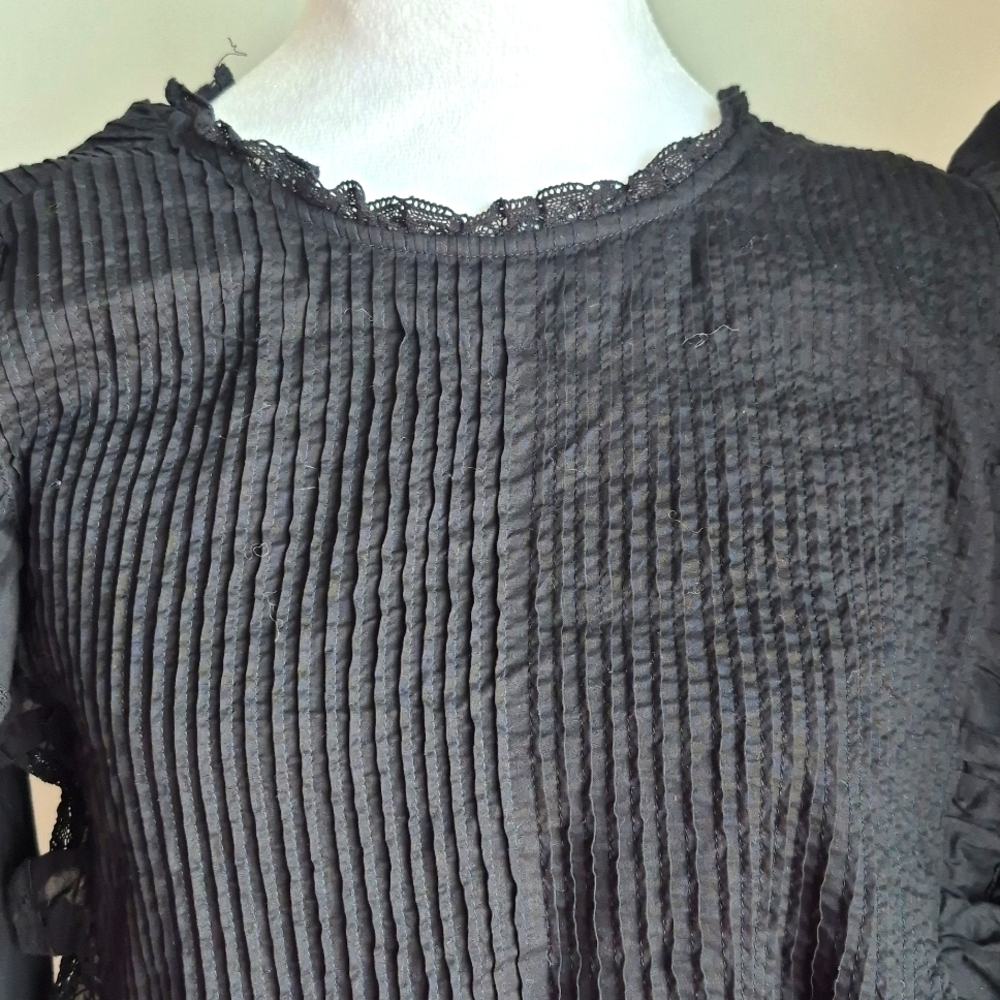 Aritzia Wilfred La Boheme Elia Black Minidress Size XS - Picture 3 of 12